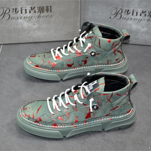 Autumn/Winter Working Boots For Men Black High Top Men Casual Shoes Brand Fashion Motorcycle Boots Genuine Leather Men Boots