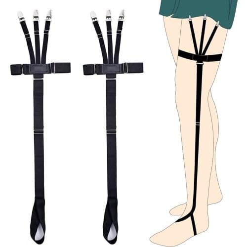 New Shirt Stay Garters Nylon Two-in-One Women Socks Garters Elastic jarretera desmontable Straps clips and buckle designs 2018
