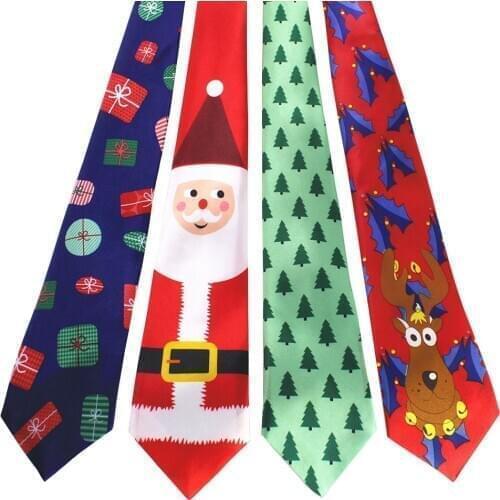 Ricnais New Christmas Tie 9.5cm Style Mens Fashion Neckties Helloween Festival Tie Soft Designer Character Necktie Tie for Boy