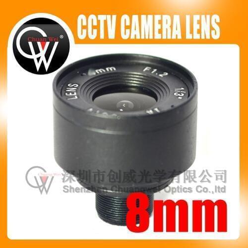 8mm lens 1/3" F1.6 Fixed Iris IR Infrared M12 Mount Lens For Security CCTV Camera Free Shipping