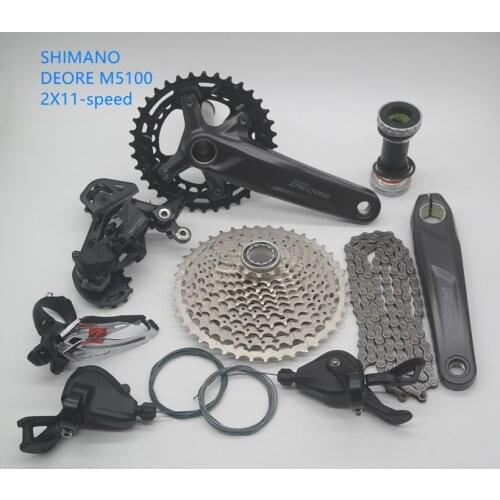 SHIMANO DEORE M5100 Groupset 22s MTB Mountain Bike Groupset 2x11 -Speed 170/175 36-26T 11-42T RD M5120 Derailleur