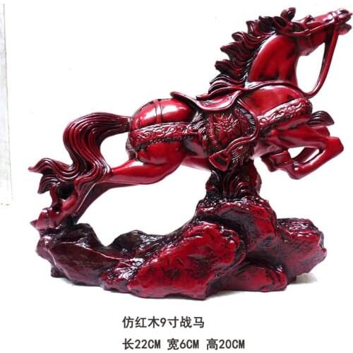 Animal Resin Warhorse Zodiac red horse animals of Yuema resin Arrangement of Birthday Gifts lovely home Decoration doll wedding