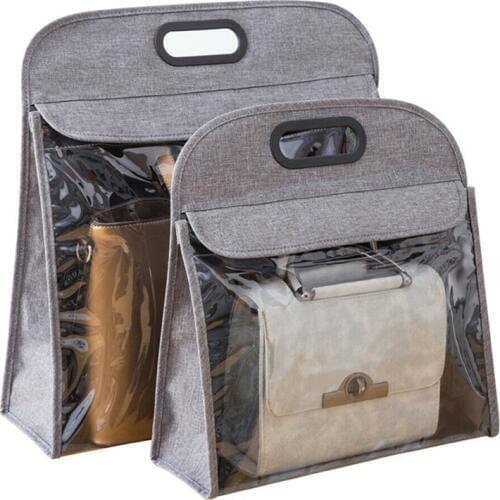 NoEnName Dustproof Portable Handbag Storage Bags Anti-Dust Cover Clear Transparent Hanging Closet Bags Organizer S L