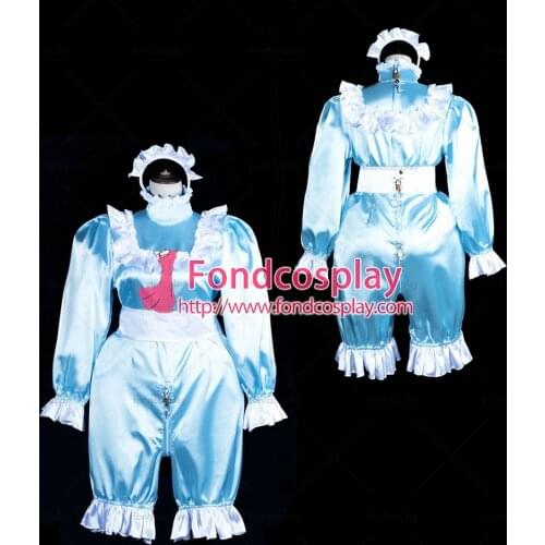 Lockable Satin Romper adult baby Dress CD/TV Tailor-Made 2 Locks [G3842]