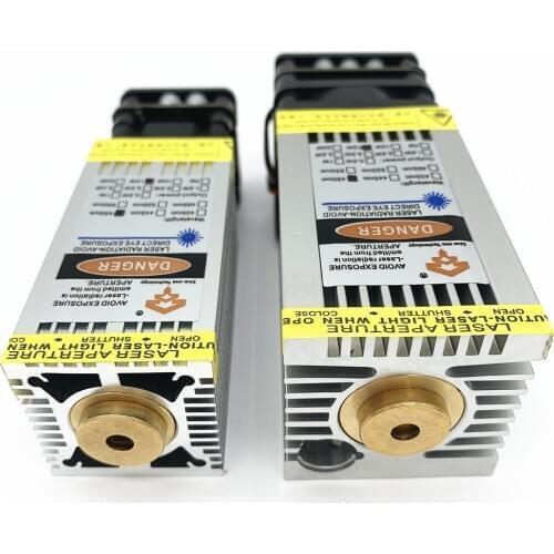 CNC15W blue laser module, 15000mW laser head, actual wattage. Actual power, engraving stainless steel, oxidized metal, PWM TTL