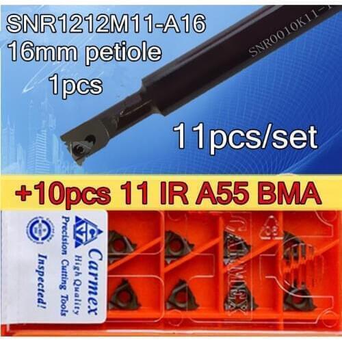 SNR1212M11-A16 16mm petiole CNC Internal thread Turning tool 1pcs +10pcs Carmex 11 IR A55 BMA 11pcs/set Free shipping