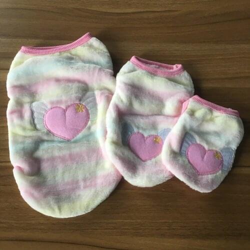 Cartoon Puppy Vest Clothing Warm Fleece Dog Clothes Chihuahua French Bulldog Winter Dog Coat For Small Dogs Pet Cat Clothes