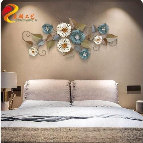 Creative American Restaurant Wall Decoration Wrought Iron Wall Decoration Living Room Sofa Background Flower Wall Decoration