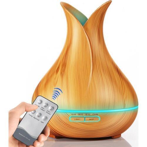Air Humidifier 400ml Aroma Diffuser Remote Contorl Huile Essentiel Oil Ultrasonic Humidificador for Office Home Free Shipping