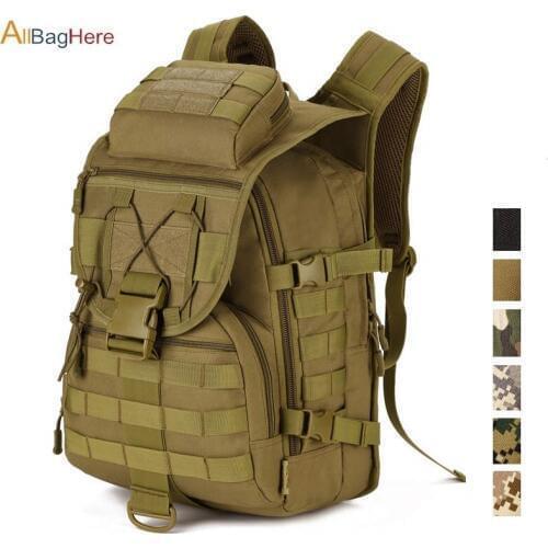 Waterproof Molle Backpack Military Tactical Assault Backpack Travel Bag For 40L Army Hunting Rucksack Fishing Hiking Camping Bag