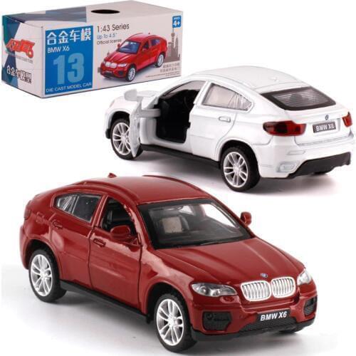 1:43 Scale BMWX6 Alloy Pull-back car Diecast Metal Model Car For Collection Friend Children Gift