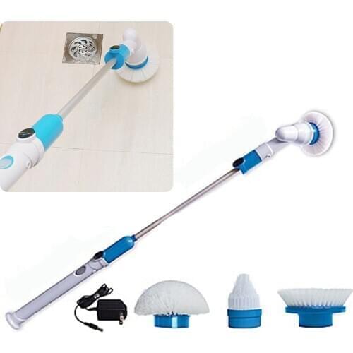 1 set Electric Cordless Toilet Tiles Power Floor Cleaner Brush Mop Scrubber ABS New