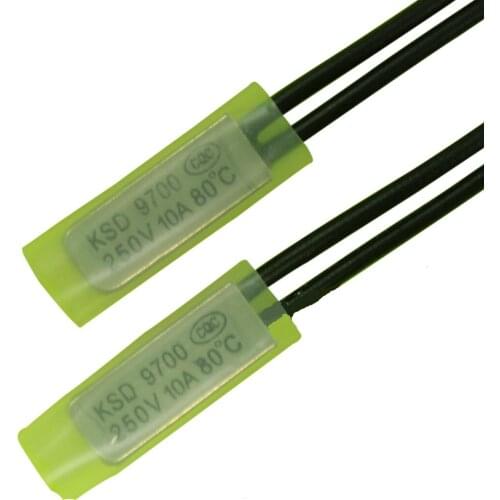 10 pcs High-Power Thermal Protector Ksd9700 40-150 Full Series 10A/250V Normally Closed-Type
