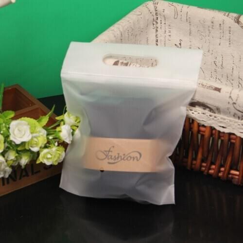 100pcs EVA towel scrub leggings socks T-shirt packaging bags transparent zip lock plastic bag with handle storage organizer