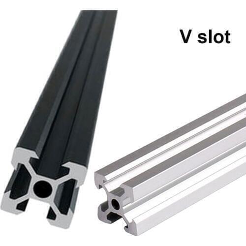 12pcs Industrial European Standard 3D Printer Frame Oxide Anodized V Slot Rail Aluminum Extrusion Profile 2020 Series