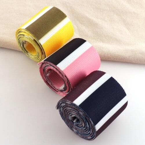 2 inch 50mm width Yellow color Webbing Straps strong Cotton polyester Ribbon DIY Strap Garment bag pet collar Accessories 3yards