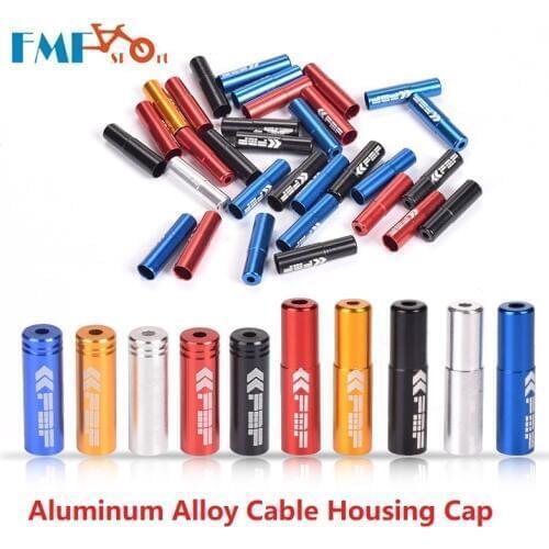2pcsMTB Road Bike Brake Cable/Shift Cable Cap Aluminum Alloy CNC Bicycle Brake Shift Line Pipe Cap 4mm/5mm 4 Color Cycling Parts