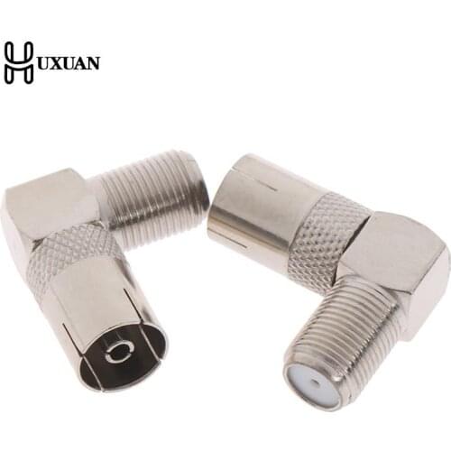 5 pcs RF Coaxial 90 Degree Right Angled TV Aerial Cable Connector RF Coaxial F Female to TV Female Plug to Female Socket