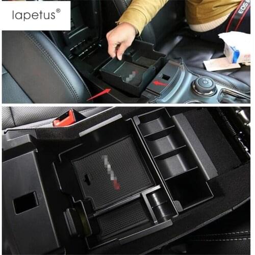 Lapetus Accessories For Ford Explorer 2013 - 2016 Central Slot Armrest Box Suitcase Storage Box Glove Box Molding Cover Kit Trim