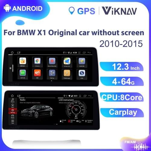 12.3inch Android 10.0 Car Radio For BMW X1 2010-2015 GPS Navigation Car DVD Multimedia Player auto Stereo Carplay