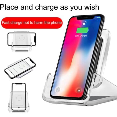 10w 15W fast charge mobile phone wireless charger for iPhone Sansung Huawei Xiaomi Android vertical mobile phone holde