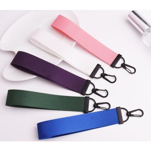 13 colors Solid Colors Ribbon Keychain Key Chain Lanyard For Phone Case Wallet Ribbon For Women Bag Charms Cars Keyring Key Ring