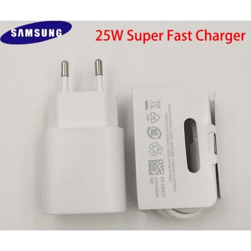 Samsung Galaxy S20 S21 FE A32 A52 A72 5G Fast Charger 25W Super Charge Adapter PD Charger 100CM USB C To USB C Cable For A51 A71