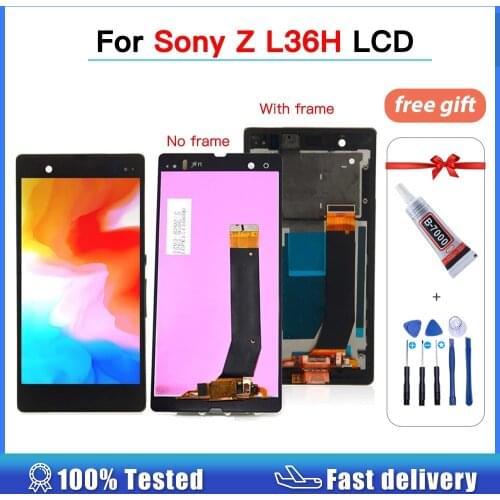 5 inch Display For SONY Xperia Z LCD Touch Screen With Frame For SONY Xperia Z Display Replacment L36H C6603 C6602 C6606