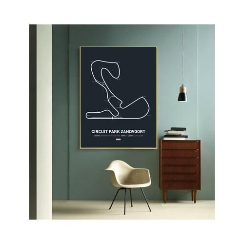 Track Edition Ford RS Hot F1 Race Car Circuit Poster Prints Wall Art Canvas Painting Picture Living Home Room Decor