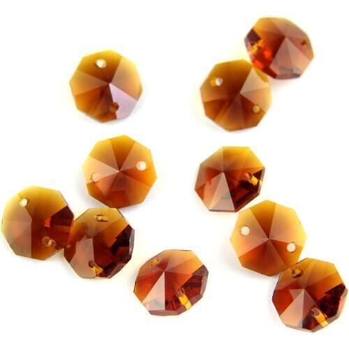 14mm Mix Color Crystal Chandelier Beads Glass Prism Beads For Chandelier Home Decoration Beads In 2 Holes