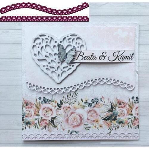 Metal Cutting Dies Lace Edge Border cut die mold decoration Scrapbook paper craft knife mould blade punch stencils dies