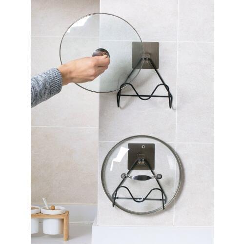 Punch-free Wall-mounted Pot Rack Hanging Wall Cutting Board Rack Kitchen Lid Rack Storage Rack