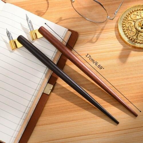 Brand New Wood Manga Calligraphy Dip Pen Holder with 6 Nibs Set for Lettering Skiching Art Comic Drawing Painting Tools Kit