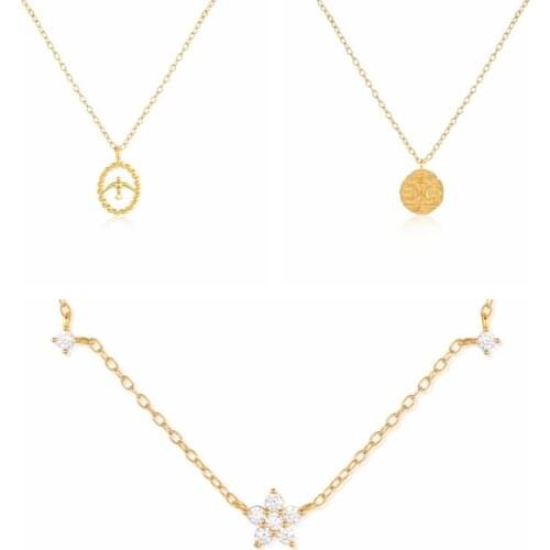 CANNER 925 Sterling Silver Necklace For Women Hollow Bird Zircon Star Pendant Necklace Choker 2021 Trend Collares Para Mujer