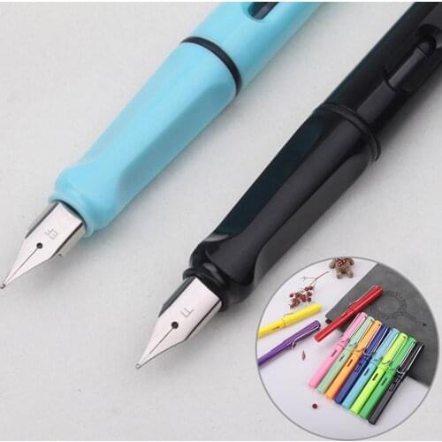 0.38mm Student Calligraphy Practice Smooth Writing Plastic Fine Nib Fountain Pen