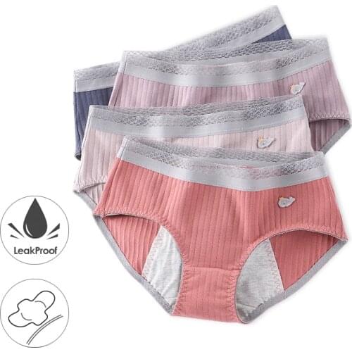 Leak Proof Menstrual Panties Physiological Pants Women Underwear Period Cotton Waterproof Briefs Lingerie Dropshipping