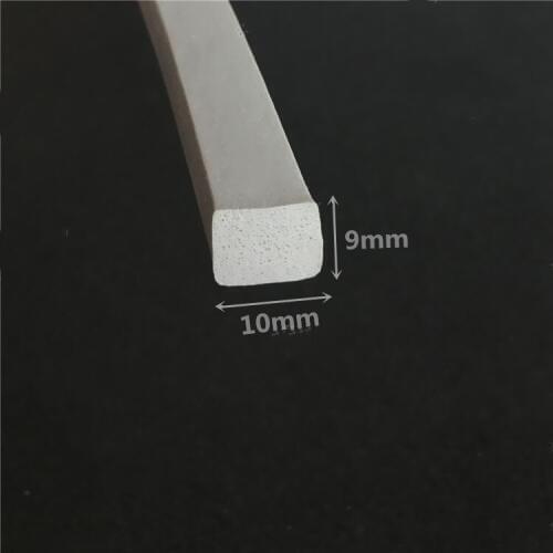 Silicone Rubber Foam Strip Heat Insulation Bar 10mm x 9mm 10x9mm 1 Meter Gray