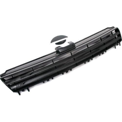 Styling Double Black Line Badgeless Gloss Black Front Center Grille New for Volkswagen Golf MK7 Durable