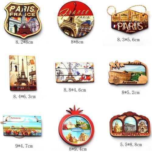 Paris Armenia souvenir magnets,Newest designs of layers MDF Wooden Magnets,Tourist Souvenirs,Interesting Fridge magnets