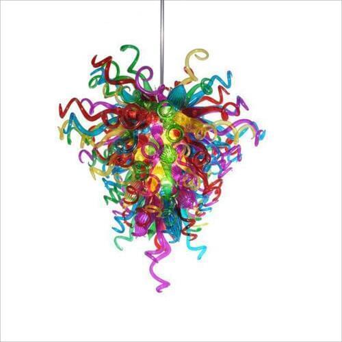 Led Source 100% Spring Style Art Glass Chandelier Chihuly Style Hand Blown Glass Modern LED Chandeliers