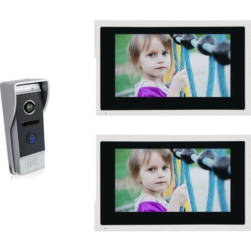 10.1 inch WIFI IP Video Door Phone Intercom System Access Control System with 2pcs Monitor and 1pc Camera