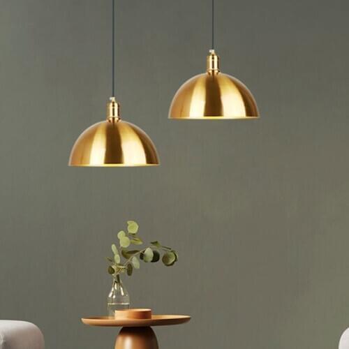 Vintage Industrial Style Golden Hanging Lights Restaurant Bar Coffee Shop Pendant Lamp Home Decor Living Room Kitchen Lighting