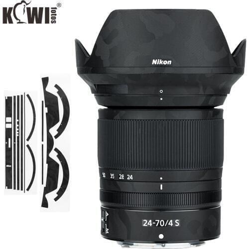 Anti-Scratch Lens and Lens Hood Cover Skin Film for Nikon NIKKOR Z 24-70mm F4 S Lens & HB-85 Lens Hood 3M Sticker Shadow Black