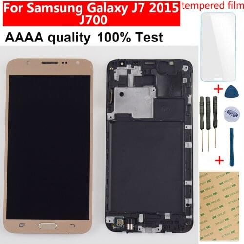 LCD For Samsung Galaxy J7 2015 LCD Screen J700F J700M J700H J700FN LCD Touch Screen Digitizer Assembly Frame