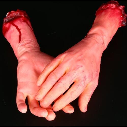 1pcs Halloween props horror prosthetics limbs palm scary whole body toys free shipping