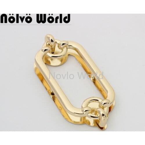 10-50 pieces light gold 76*36mm large oval shape lock for chain purse decoration locks handbag accessories