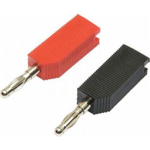 10pcs Banana Plug Nickel Plated Stackable Red & Black Speaker Connector