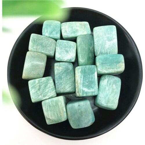 100g Natural Amazonite Crystal Cube Tumbled Stones Healing Meditation Decoration Natural Stones and Minerals