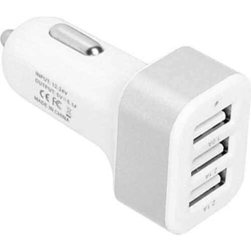 12V-24V 3 Port USB In-Car Socket Charger Adapter for iPhone 5 6 Samsung HTC зажигалка прикуриватель в авто Lighter
