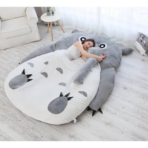 2M*1.5M Tatami Double Bed Bean Bag Sofa Bed for Adult Warm Cartoon Tatami Sleeping Bag Mattress Washable
